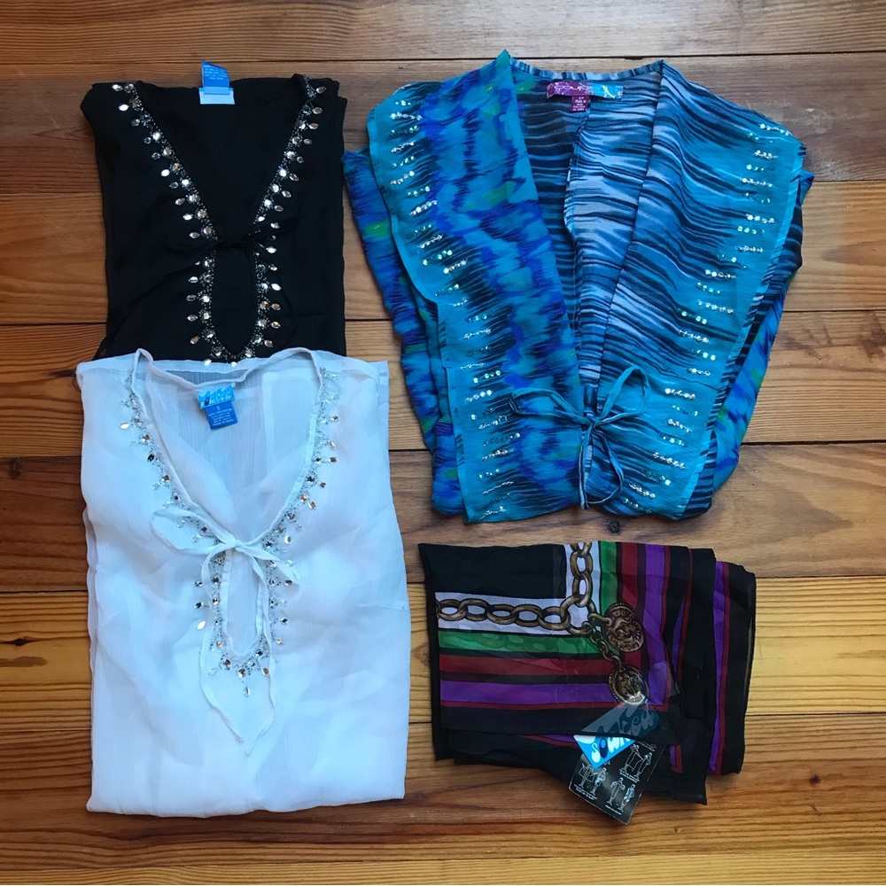 Soaked and Coupe Swimsuit Cover-ups Bundle of Four, NWT, S